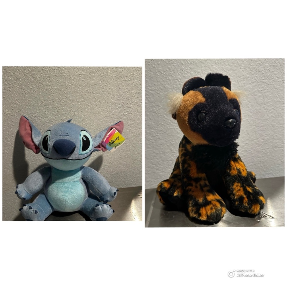 Disney Blue Stitch and Spotted Plush Duo